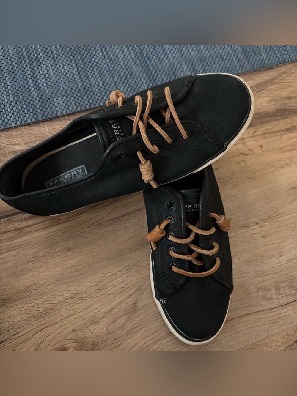 Sperry Crest Vibe Leather Sneaker Women's Black Sneakers